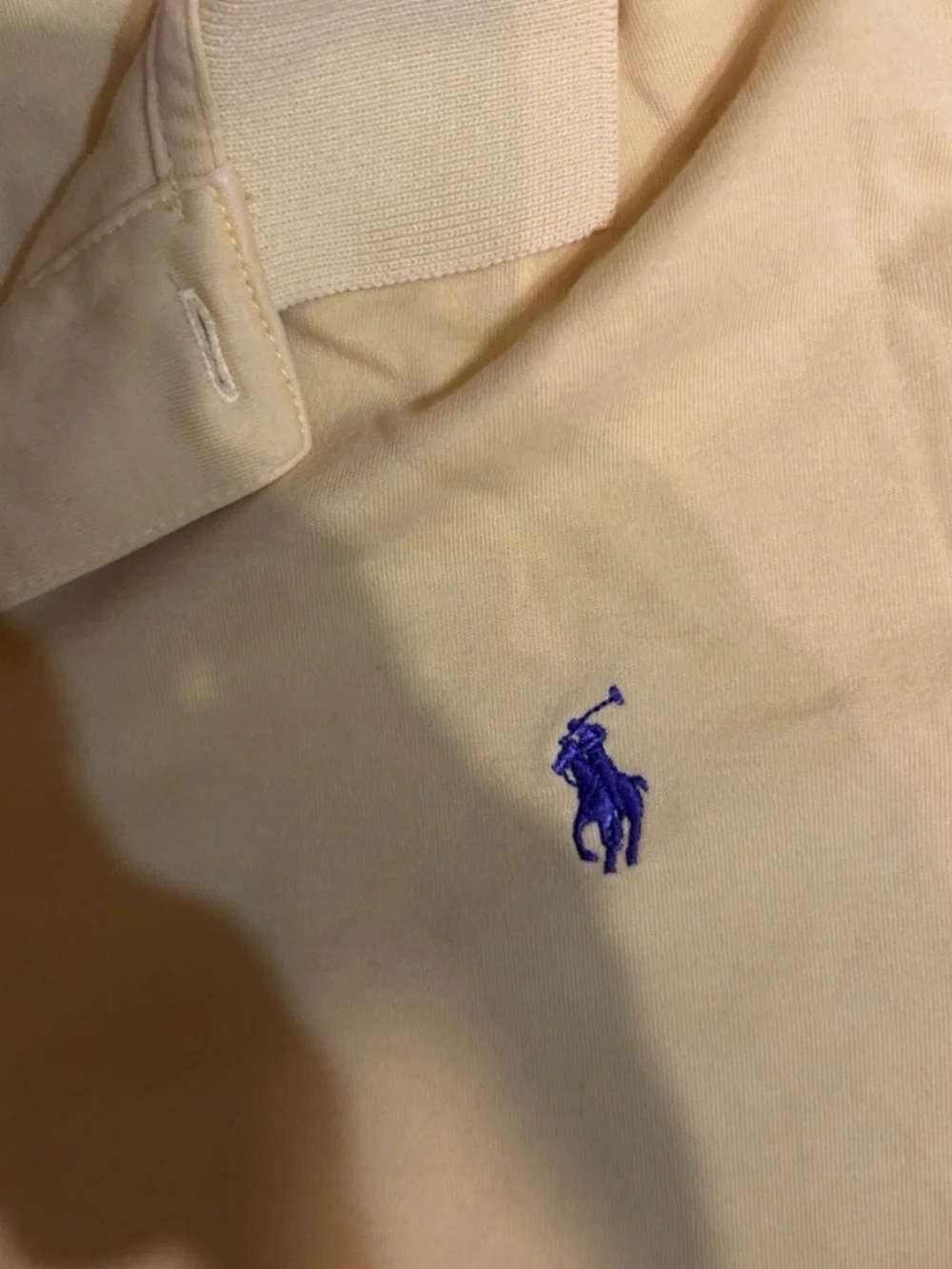 Ralph Lauren Yellow Polo Shirt with Purple Pony